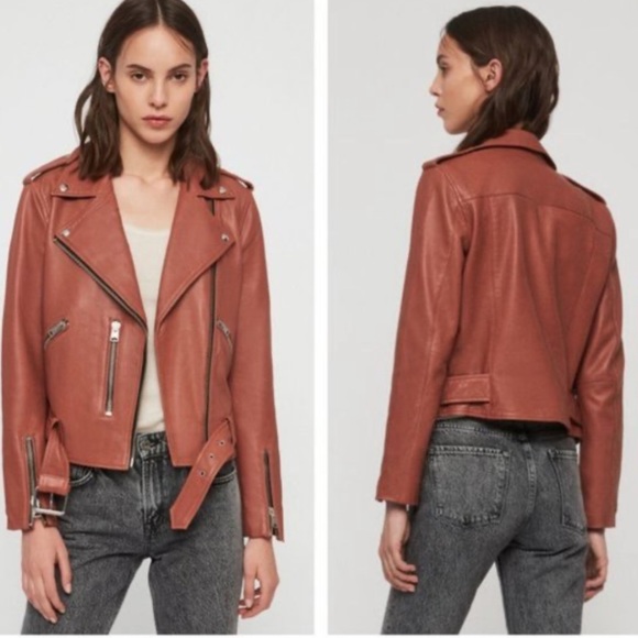 All Saints Jackets & Blazers - All Saints Balfern Belted 100% Leather Moto Jacket